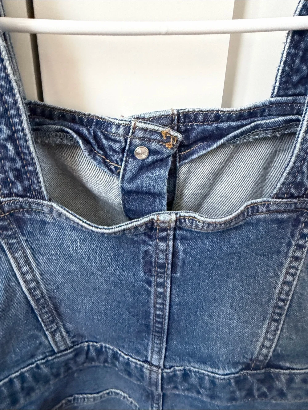 GAP Girls Denim Button-Front Jumper - Medium Blue